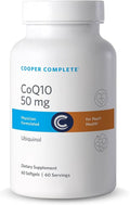 Cooper Complete - CoQ10 50 mg - CoEnzyme10 Ubiquinol Supplement - 60 Softgels Pack of 1