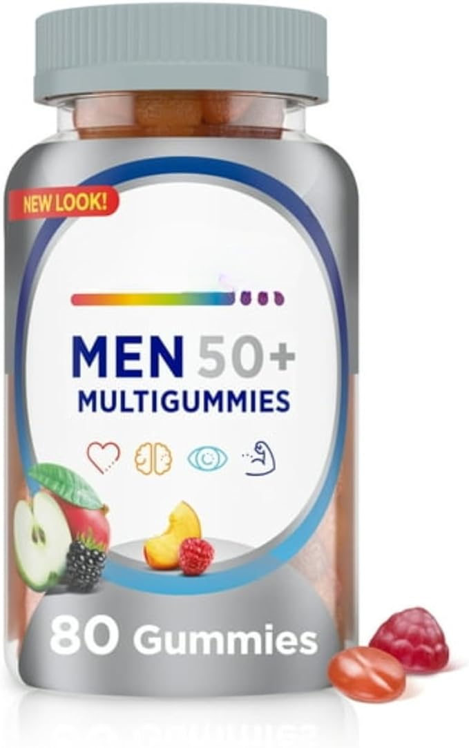 SEDLAV Multigummies Men’s 50 Plus – Daily Multivitamin with Vitamins A B C D Antioxidants &amp Minerals – Fruit Flavored Gummies – 80 Count