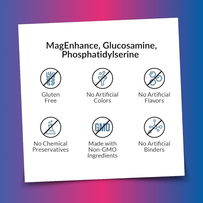 Intelligent Labs 3-in-1 Bundle of MagEnhance Magnesium Complex (Magtein® L-Threonate Glycinate Taurate) + Soy-Free Phosphatidylserine Supplement + Glucosamine Chondroitin MSM Complex for Joints