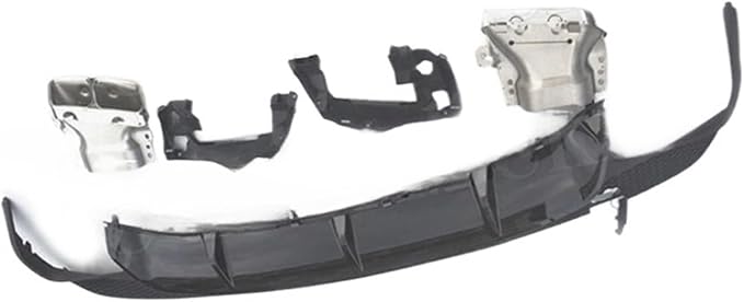 Rear Lip Diffuser with Exhaust Nozzle On Bumper Slide Compatible for Mercedes Benz CLA W117 Class CLA260 CLA4-2018 (Color : 2016-2018 Black)