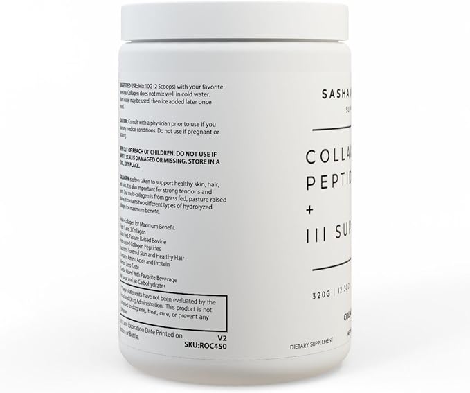 Collagen Peptides Type I &amp III Supplement 350G / 12.3 oz Corn Free Lactose Free FDA Registered