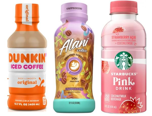Protein coffee flavored smart size bottle + King Combo QR Code (Medium Original &amp Pink)