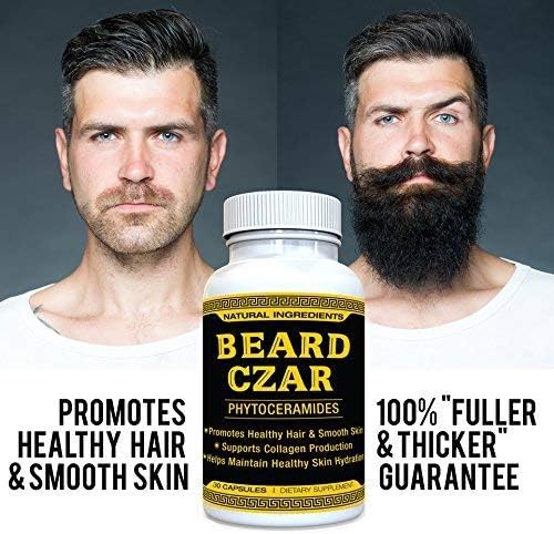 The Beard Czar- Phytoceramides- Promotes Healthy Hair &amp Smooth Skin- Supports Collagen Production- Helps Maintain Healthy Skin Hydration- 30 Capsules