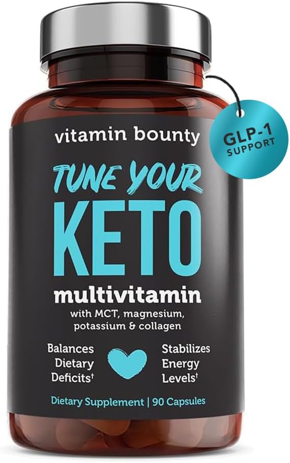 Vitamin Bounty Tune Your Keto Multivitamin + Recover On Keto Electrolytes - Daily Nutrition &amp Keto-Friendly Hydration - 2 Supplement Bundle