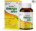 Omega 3 Fish Oil 1000mg 60 Capsules for Heart Eye Skin Brain Joint &amp Muscle Support | Omega 3 1000mg Fatty Acid Capsule enriched with EPA 360mg+DHA 240mg &amp Omega Fatty Acids 400mg