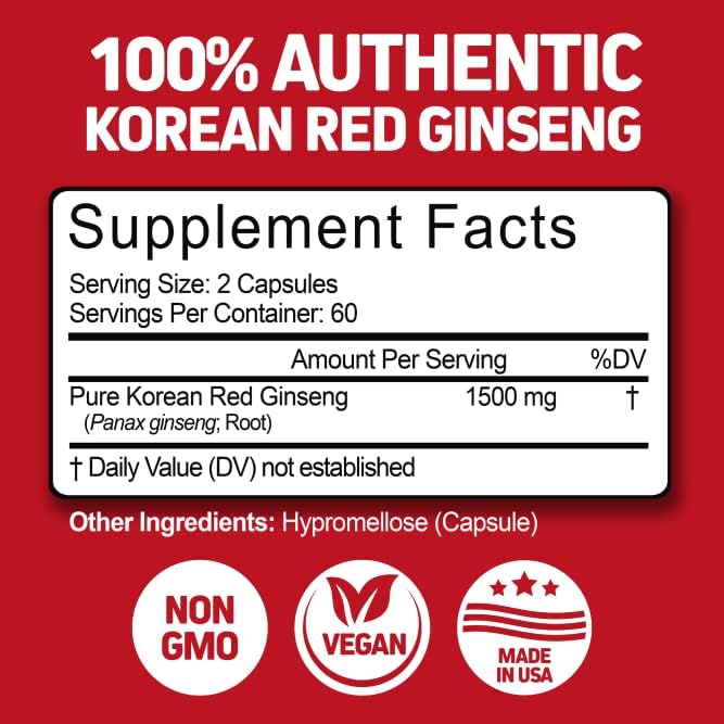 Herbtonics Liver Cleanse Detox &amp Repair Formula - 20+ Herbs: Milk Thistle Artichoke Extract Silymarin &amp Dandelion - Korean Red Panax Ginseng 1500mg - High Potency Ginseng for Energy for Men