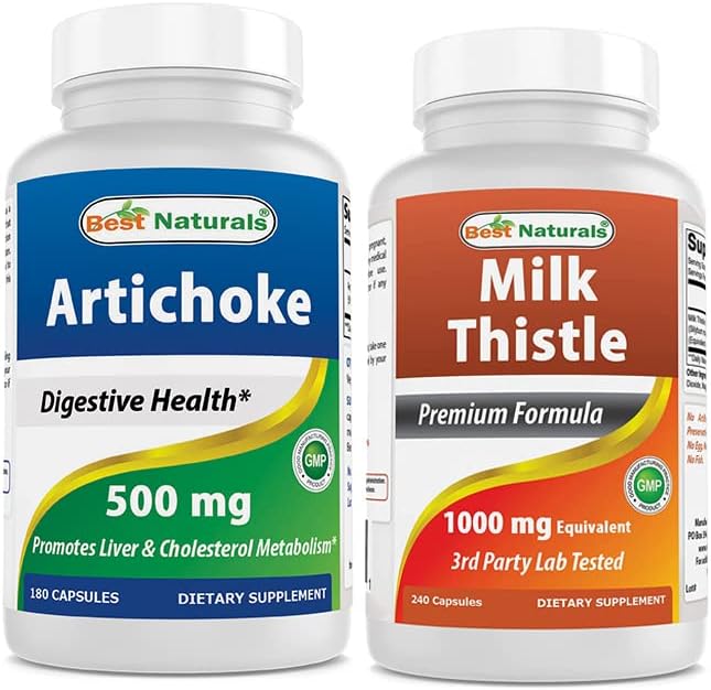 Best Naturals Artichoke Extract 10000 mg Equivalent &amp Milk Thistle Extract 1000mg