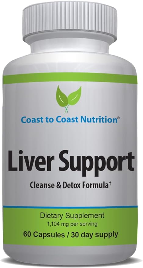 Liver Support Formula - 22 Herbs Support Supplement: Milk Thistle Extract Beet Root Artichoke Dandelion Chickory. 60 Capsules 30 Day Supply