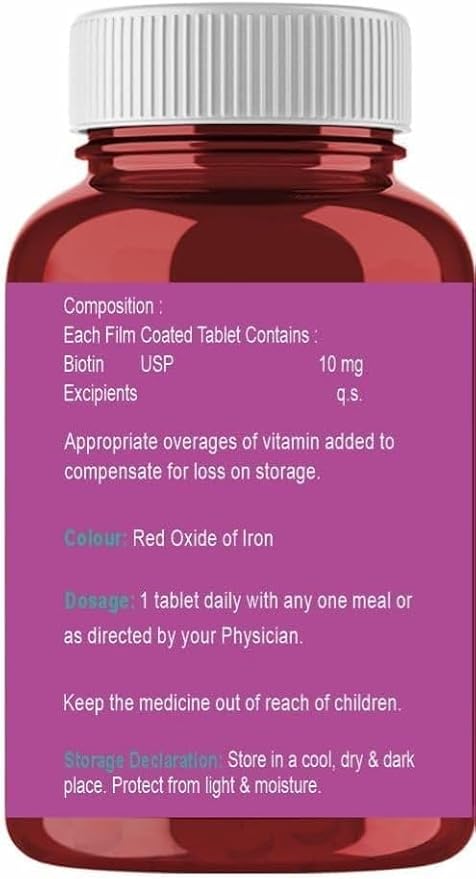 Biotin 10000mcg | Tablets for Hair Growth | Biotin Supplement for Hair Skin and Nails | Hair Vitamins for Men &amp Women | 120 Tablets