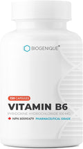 Vitamin B6 100 mg - Capsules B6 Pyridoxin - Supports Energy Production &amp Metabolism - 2 Months Supply Vitamin B6 Supplement Made in Canada Non-GMO Vegan (120 Count)