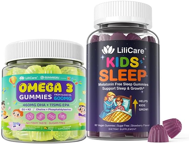 Kids Omega-3 Gummies 1 Pack Kids Sleep Gummies - Magnesium Glycinate 2pack