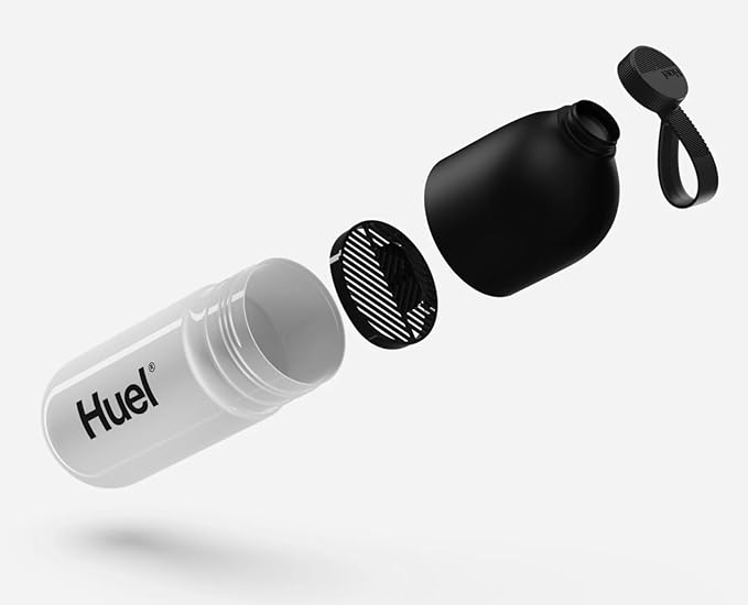 Huel Black Edition Bundle | Chocolate 40g Vegan Protein Powder + Shaker Bottle | Nutritionally Complete Meal | 27 Vitamins and Minerals Gluten Free | Lockable Lid to Avoid Spills | BPA Free