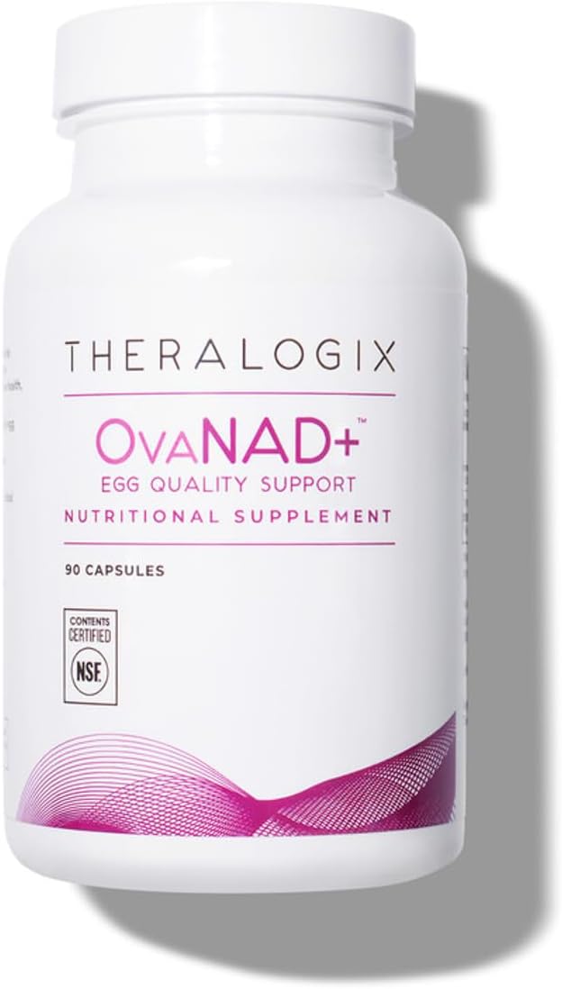 Theralogix OvaNAD+ Egg Quality Support Nicotinamide Riboside (NR) &amp Pterostilbene Supplement Supports Cellular Energy Ovarian Function &amp Reproductive Health 90-Day Supply 90 Count