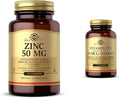 Solgar Zinc 50 mg 100 Tablets - Zinc for Healthy Skin Taste &amp Vision - Immune System &amp Antioxidant with Vitamin D3 (Cholecalciferol) 250 MCG (10000 IU) 120 Softgels - Helps Maintain Health