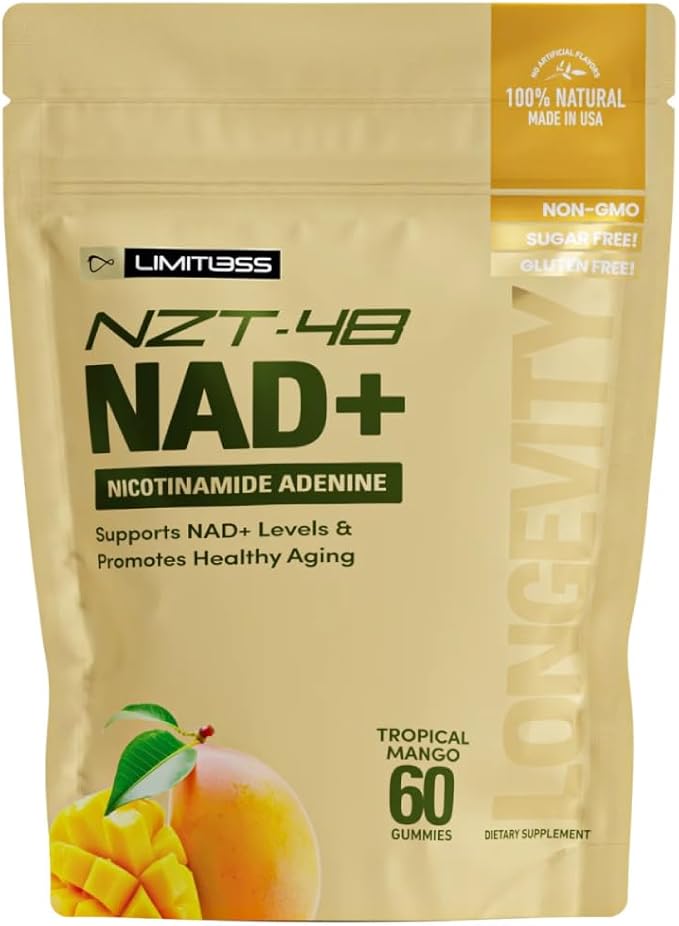 Limitless NZT-48 NAD+ Healthy Aging Gummies - 30 Day Supply