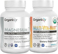 Organixx Magnesium 7 (60 Caps) &amp Multi-Vita-Maxx (90 Caps) Bundle USDA Organic Multivitamin with 19 Vitamins &amp Minerals Bioavailable Magnesium Supports Energy Vegan &amp Non-GMO