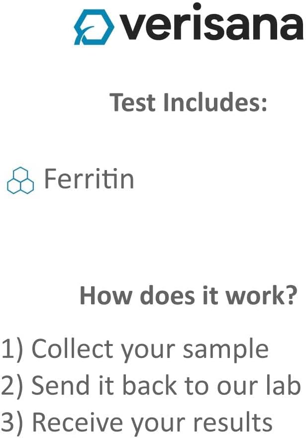 Iron Test for Women – Determine Your Ferritin Value &amp a Possible Iron Deficiency – Easy &amp Convenient from Home by CLIA-Certified Lab – Verisana