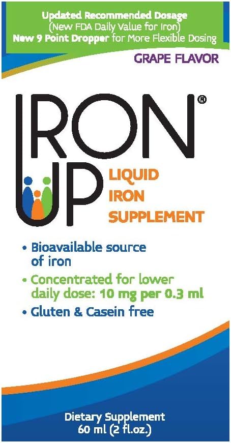 Iron Up Liquid Iron Supplement Grape Flavor 2 fl oz (60 ml)