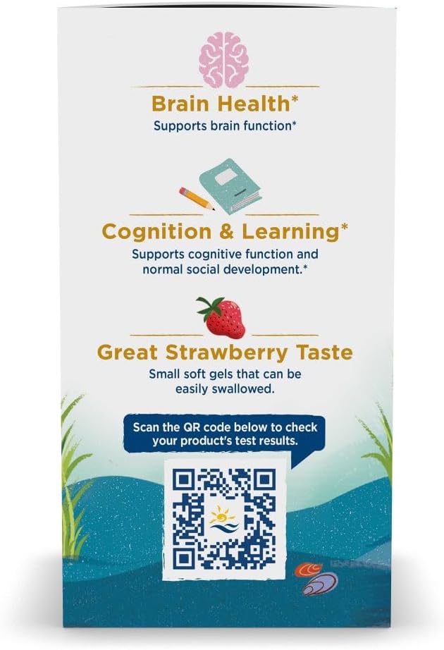 Nordic Naturals Ultimate Omega 2X Teen Strawberry - 60 Mini Soft Gels - 1120 mg Total Omega-3s with EPA &amp DHA - Brain Health Positive Mood Social Development Learning - Non-GMO - 30 Servings