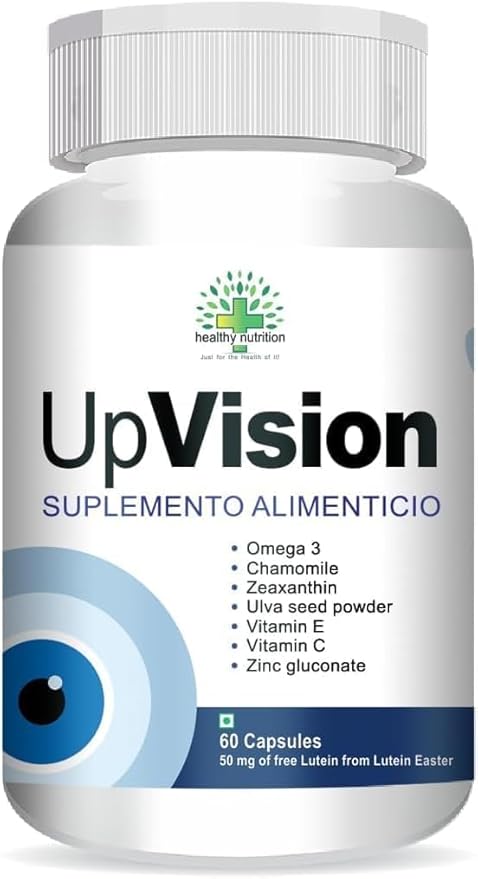 Upvision Eye Care Supplemnt for Eye Health with Omega-3 Vitamin E Vit A Vit C Lutein Zeaxanthin Vit B2 Vegetarian 60 Capsules-Pack of 1