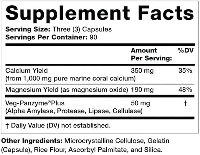 Olympian Labs Coral Calcium | 1g Per Serving | 1000 mg | 270 Capsules Supporting Healthy Bones and Joints