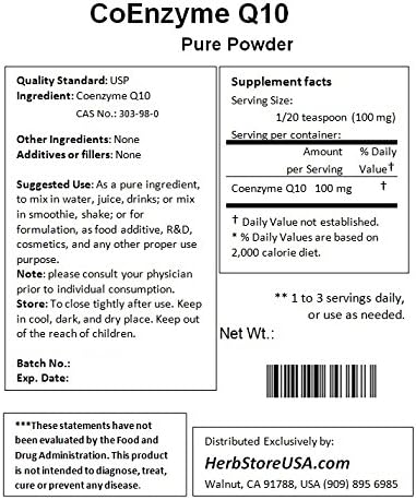 CoEnzyme Q10 CoQ10 Q10 Pure Powder (250 Grams (8.8 oz))