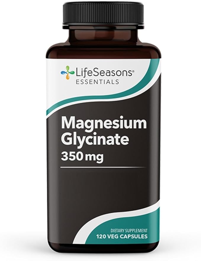 LifeSeasons Anxie-T Stress Relief Gummies &amp Magnesium Glycinate 350mg Capsules – Supplements to Support Stress Relief Sleep Mood Heart Health Muscles &amp Metabolism – 90 Gummies &amp 120 Ca