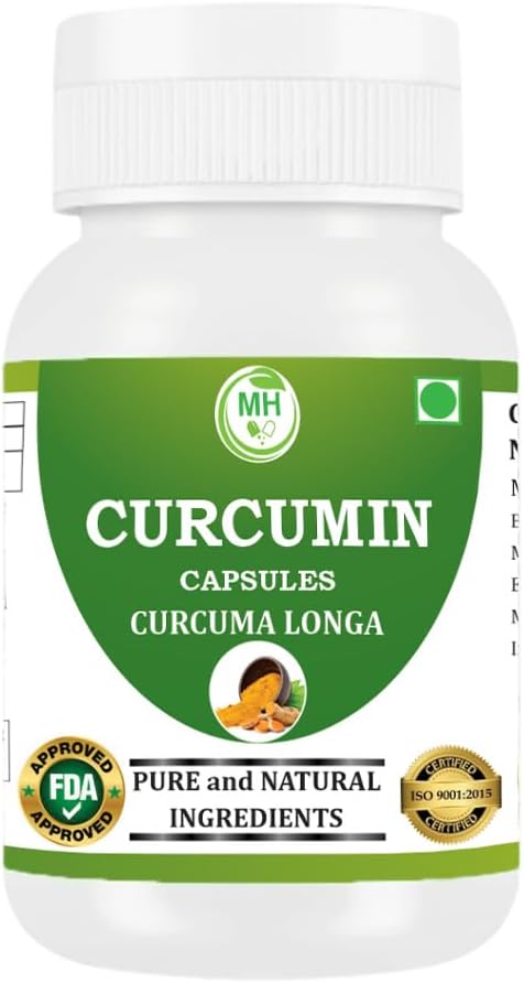 Curcumin Capsules 500 mg | Turmeric Extract | 60 Veg Capsules | Herbal Supplement | Non-GMO | Gluten Free | No Artificial Additives | (Pack of 1) (Pack of 2)