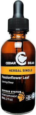 Cedar Bear Passionflower Leaf (Passiflora incarnata) for Stress Nervous System &amp Sleep Support 2 Fl Oz