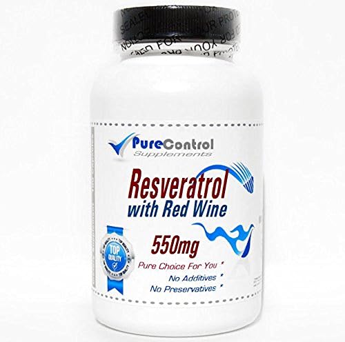 Resveratrol with Red Wine 550mg // 180 Capsules // Pure // by PureControl Supplements