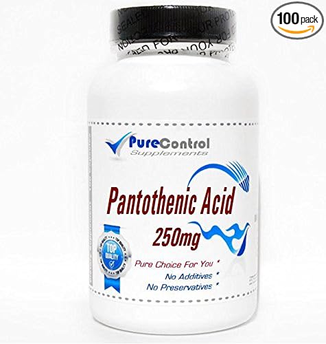 Pantothenic Acid 250mg // 100 Capsules // Pure // by PureControl Supplements