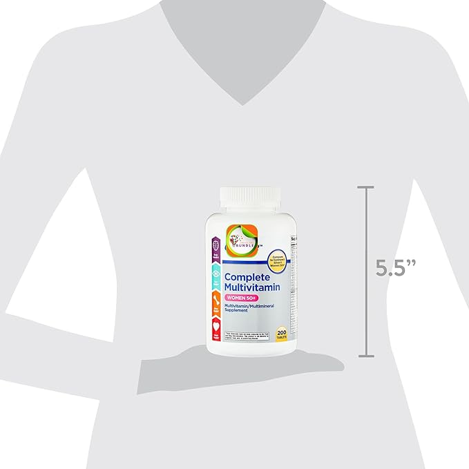 Create and Bundle Equate Complete Multivitamin/Multimineral Supplement Tablets Women 50+ (1 Count (Pack of 1) 200 caps)