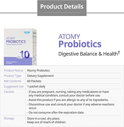 Atomy Probiotics Digestive Balance &amp Health Dietary Supplement 60 Packets