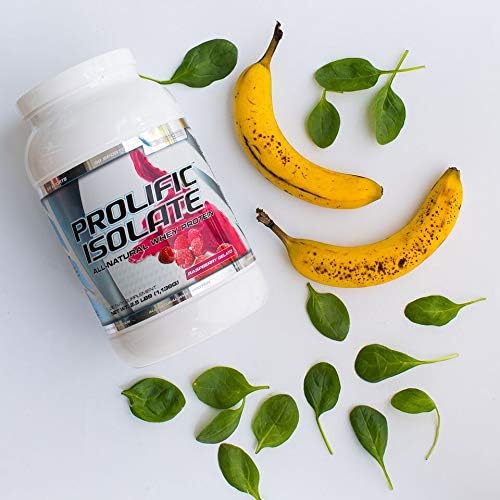 G6 Sports Nutrition Prolific Isolate All Natural Whey Protein Isolate (Gluten Free Lactose Free Soy Free Stevia Sweetened 25g Protein 100 Calories) – 2.5lb Jar – Raspberry Gelato