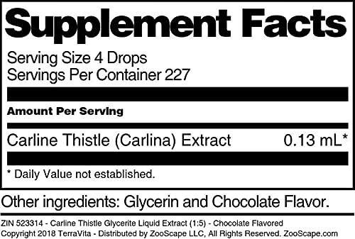 Carline Thistle Glycerite Liquid Extract (1:5) - Chocolate Flavored (1 oz ZIN: 523314) - 3 Pack