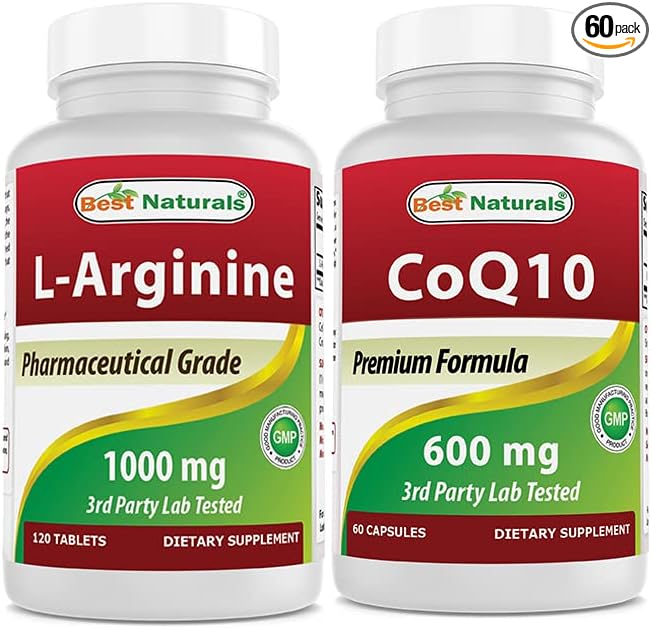 Best Naturals L-Arginine 1000 mg &amp CoQ10 600 mg