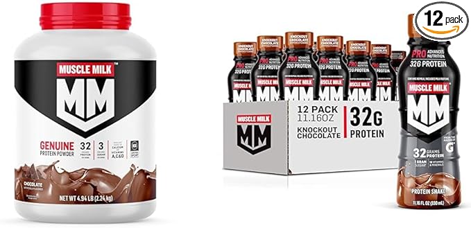 Muscle Milk Genuine Protein Powder &amp Pro Advanced Nutrition Protein Shake