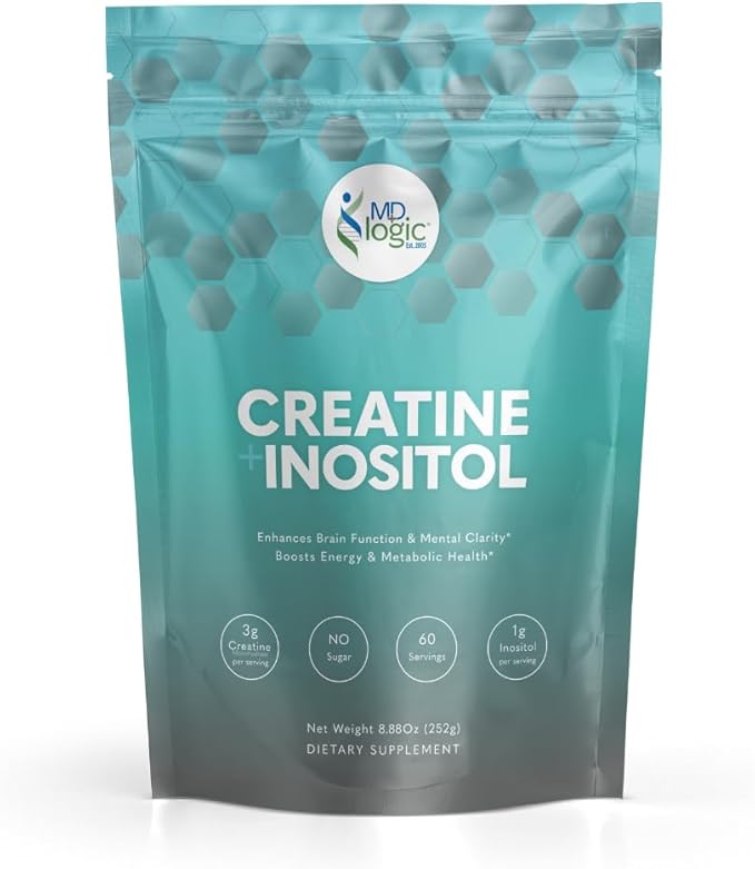 MD Logic Health Creatine + Inositol for Peak Performance &amp Mental Clarity Unflavored - Made in New York