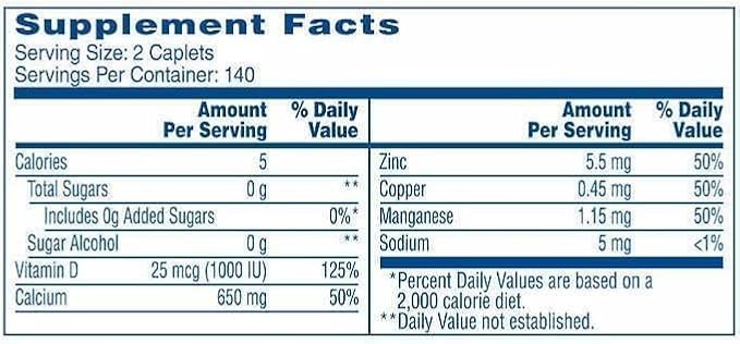 Maximum Plus Calcium Citrate + D3 280 Caplets +Vsl Guide