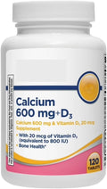 Calcium 600 mg + Vitamin D3 Daily Bone Support Bundle – Calcium Supplement with Vitamin D for Bone &amp Teeth Health Muscle Function &amp Immune Support 120