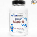 B-Complex 50 Vitamin // 200 Capsules // Pure // by PureControl Supplements