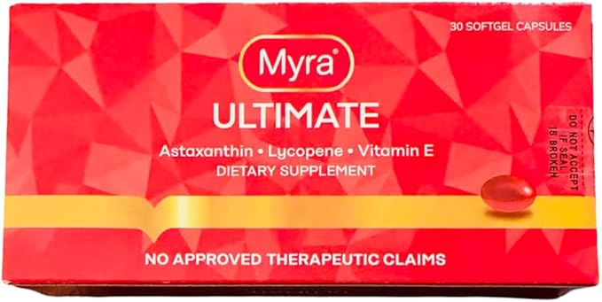 Myra Utimate with Astaxanthin Lycopene and Vitamin E 30 Softgel Capsules