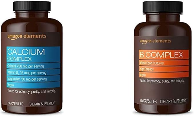 Amazon Elements Calcium Complex with Vitamin D and Amazon Elements B Complex