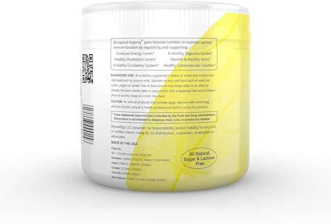 PL-100 Egg Protein Powder Hyperimmune Egg Supplement 140g – Immune Support Digestive Wellness Energy &amp Muscle Strength Gluten-Free