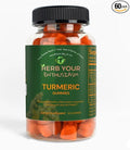 USA Herb Your Enthusiasm Vegan Turmeric Gummies 60 Count - Organic All Natural Curcumin Supplement for Joint Health Turmeric/Ginger Flavor