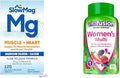SlowMag Muscle + Heart Magnesium Chloride with Calcium Supplement 120 Count &amp Vitafusion Women's Multivitamin Gummies Berry Flavored 150 Count