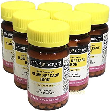 Mason Vitamins Slow Release Iron Compare to The Active Ingredients in Slow Fe 60 Tablets?er Bottle Pack of 6 Bottles Total 360 Tablets6