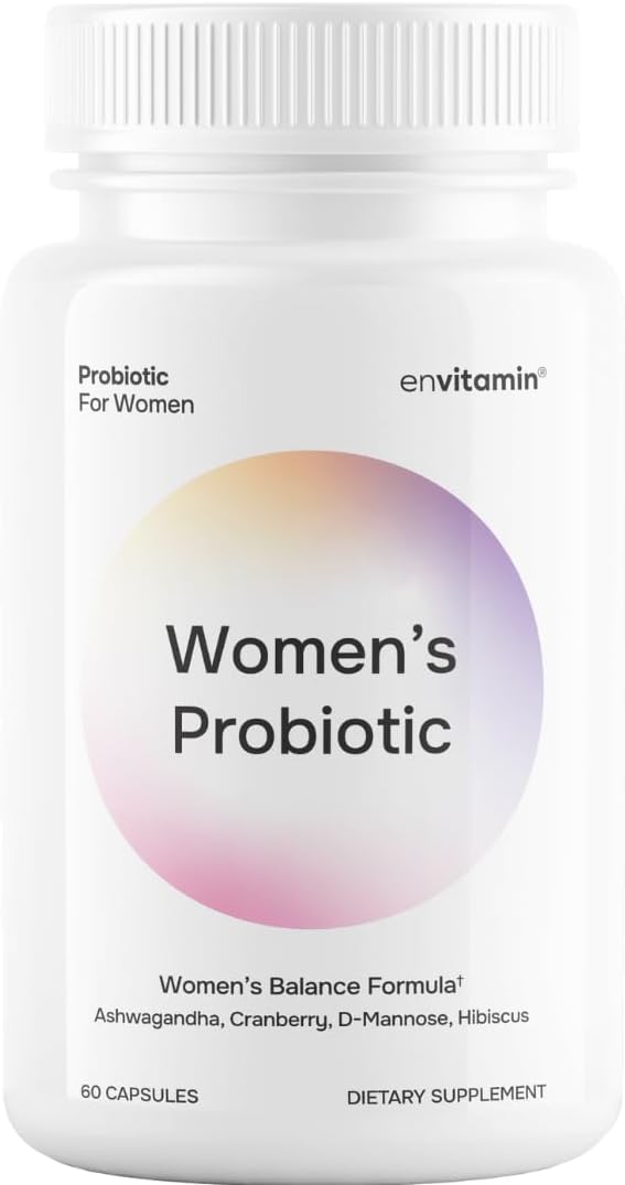 Probiotic for Women Balance Formula with Ashwagandha Cranberry Black Cohosh D-Mannose Hibiscus &amp Dandelion - Support Your Microbiome