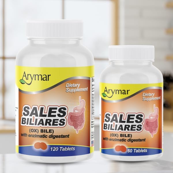 Arymar Sales Biliares Ox Bile with Digestive Enyzmes 120 Tablets