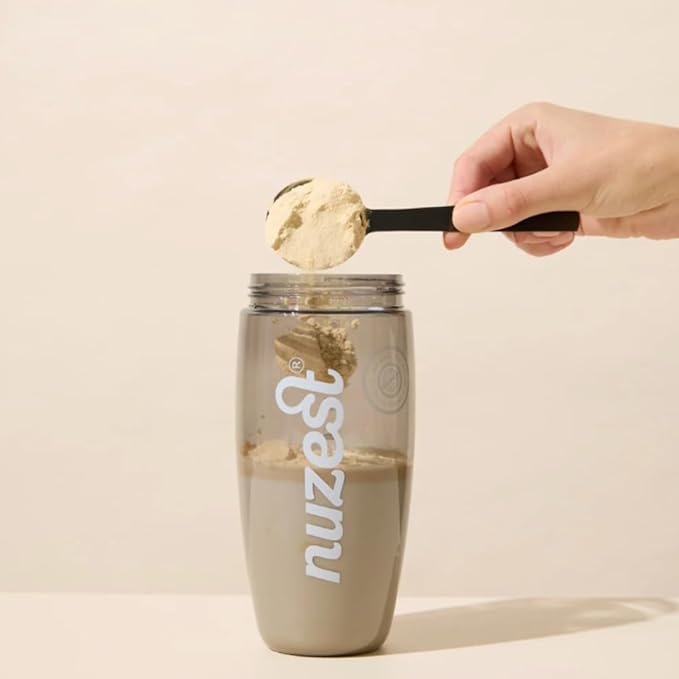 Nuzest Vegan Pea Protein Powder - Clean Lean Protein 40 Servings 20g Protein Strawberry Protein Shake Mix + Sports Shaker Bottle 24oz